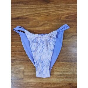 NWOT Four Three Seven 437 Purple‎ Snake Skin Pattern Size Large Bikini Bottoms